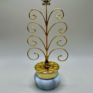 AVON Vintage Jewelry Tree Jar Moonwind Crème Sachet 1970s 6.5” Collectible